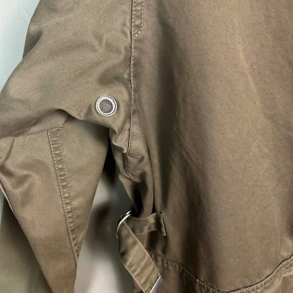 Banana‎ Republic Field Jacket Men's Small Canvas Olive Green Corduroy Barn Chore